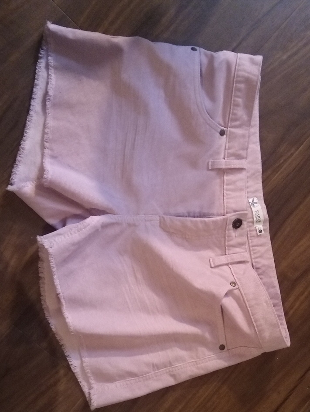 Carve Designs Pale Pink Frayed Hem Jean Shorts